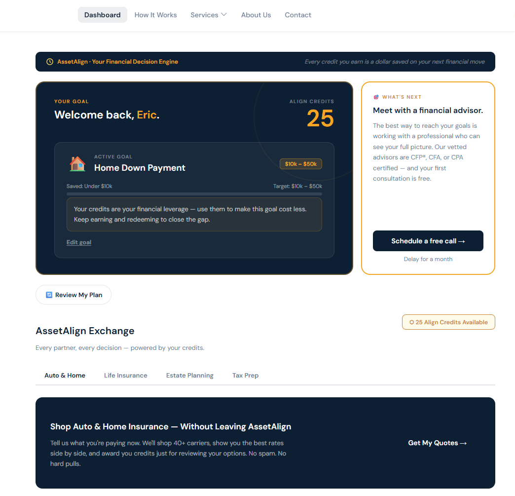 AssetAlign Dashboard Preview